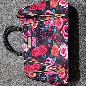 Large Rose Pattern Betsey Johnson purse